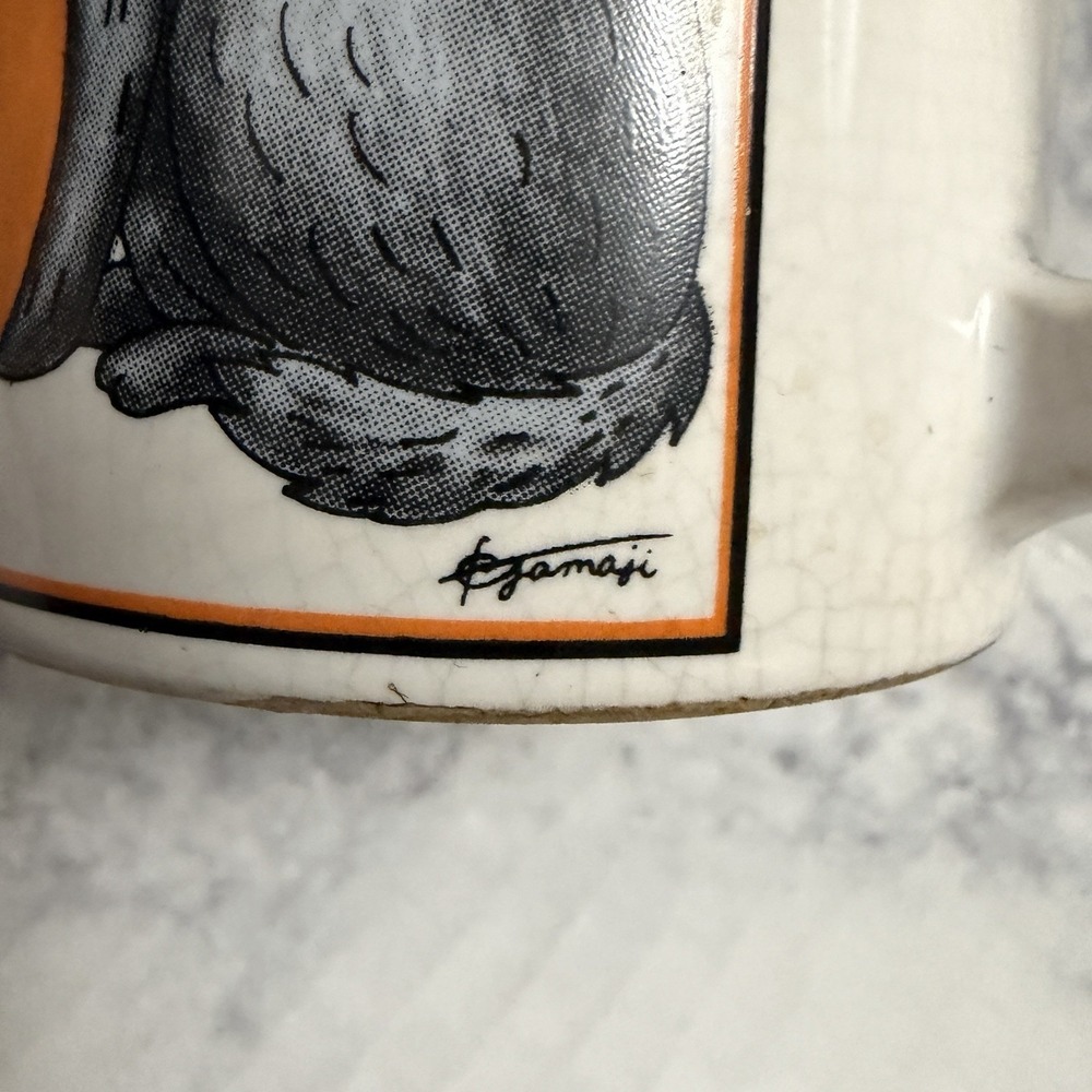 Vintage Halloween Witch Cat Pumpkin Coffee Mug Cup Ghost Handle Japan Retro - Picture 4 of 12